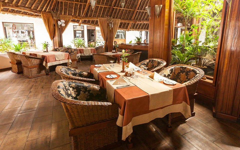 Fresh seafood pasta at Leonardo's Restaurant